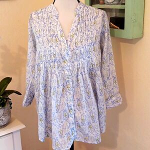 Rockflowerpaper Purple Floral Blouse